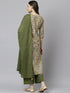 Peach Cotton Floral Print Kurta with Palazzo and Dupatta